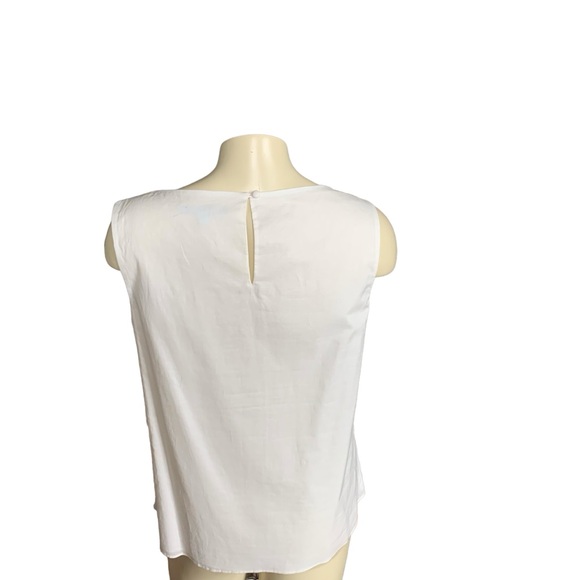 Antonio Melani Pretty Top in White or Very Light Cream with Black Size Small - Picture 2 of 4
